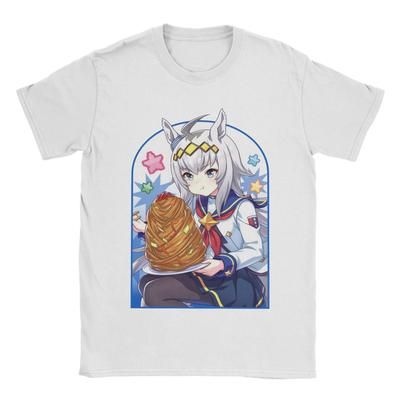 Мужские футболки Аниме Uma musume Pretty Derby Мода Хлопковая футболка с коротким рукавом Футболка с круглым вырезом Одежда Лето