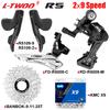 LTWOO R5 2x9 Скоростей Шоссейный Велосипед Комплект Переключателей Механический Тормоз Задний Переключатель Кассета 23T 25T 28T 32T Цепи X9