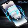 120 Вт быстрое зарядное устройство для iPhone Xiaomi 12 Pro Samsung GaN USB зарядное устройство быстрая зарядка 5.0 телефон зарядный адаптер EU/US/UK вилка