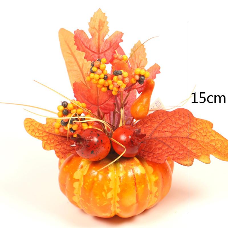 Artificial Pumpkin Maple Berry Sunflower Pomegranate Thanksgiving Halloween Indoor Outdoor Home Table Center Holiday Decorations