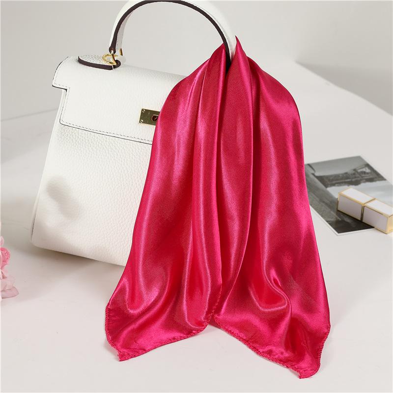 50 * 50cm Spring And Autumn Silk Scarves Versatile Decoration Professional Small Square Scarves Neck Protection Binding Bag