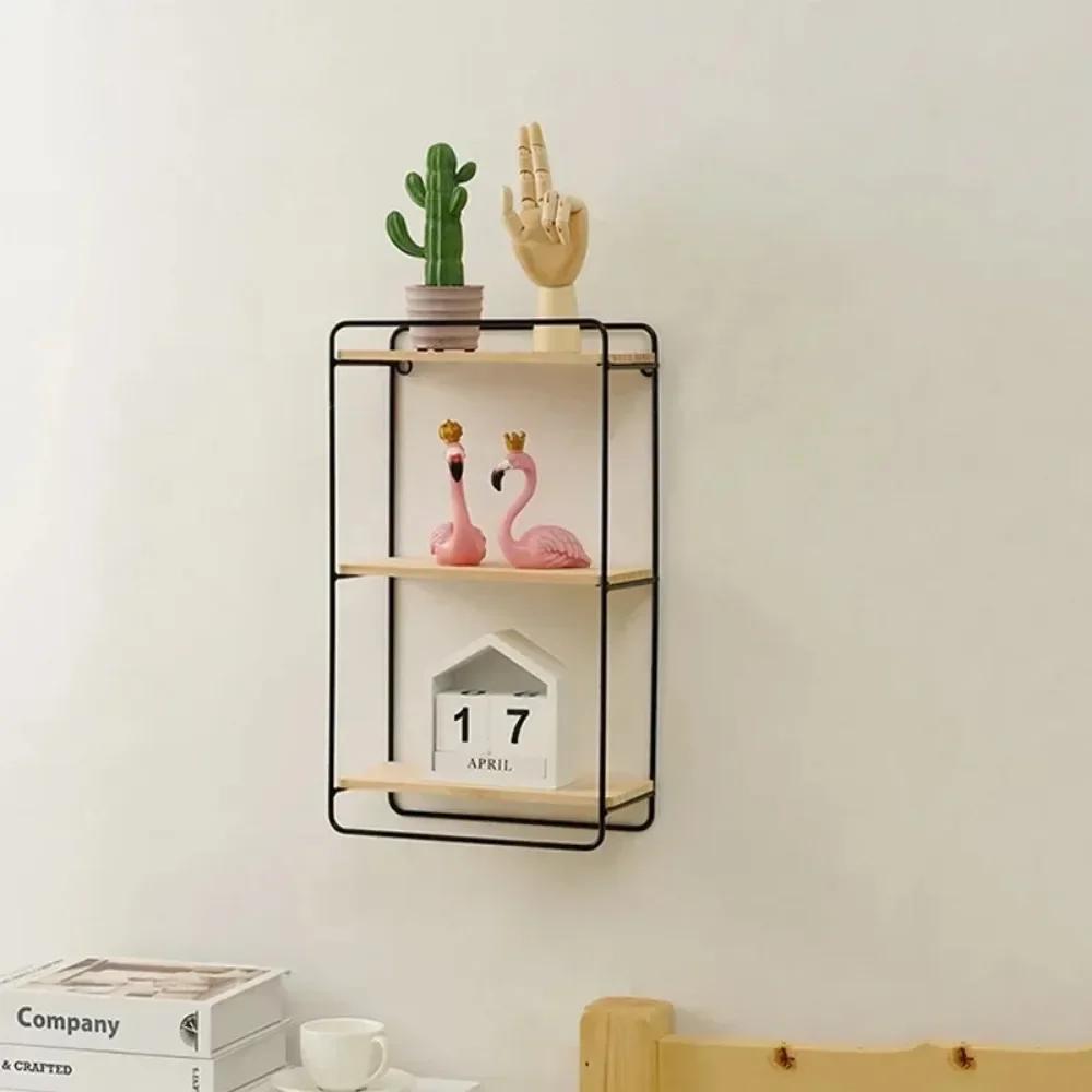 Floating Rectangular Shelf Wall Mounted Storage Racks Coffee Shop Wall Decoration Pendant Restaurant Creative Wall Decor Frame