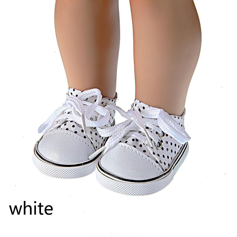 7cm Children Toys Birthday Gifts Wave point Shoes Doll Accessories Canvas Shoes Doll Shoes