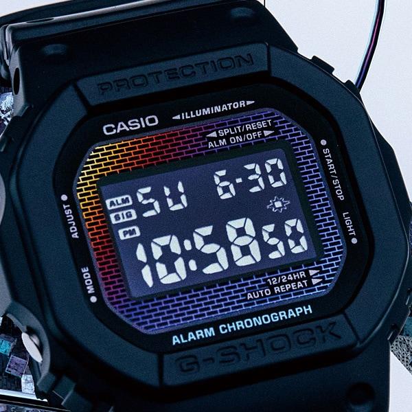 Casio Мужские часы G-SHOCK DW-5600RW-1JF [G-SHOCK Brick Pattern Design] Square Watch Black Digital