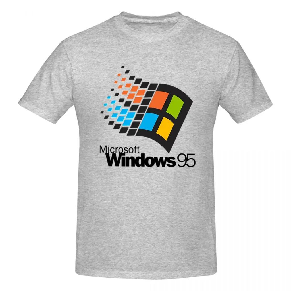 Windows 95 Small Tshirt For Unisex Cotton Plus Size T Shirts Unisexs Short Sleeve Crew Neck Summer Clothes Tops S6xl