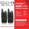 2 шт. Мини-рация Pmr 446 Портативная двухсторонняя радиостанция Ht Ptt Walkie-talkies Rt622 Портативная радиостанция для охоты, кафе Rt22