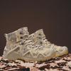 Men's Camouflage Oxford Waterproof Tactical Boots - Non-Slip, Large Size (45, 46) for Outdoor Rock Climbing & Hiking.