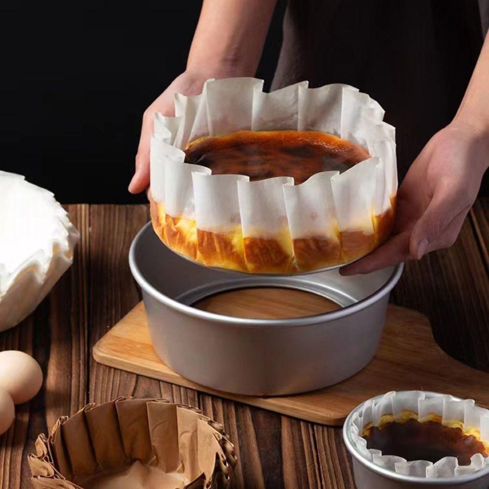 50/100 шт. с гофрированными краями Баскский чизкейк Масляная бумага для одноразовых кексов для вечеринки