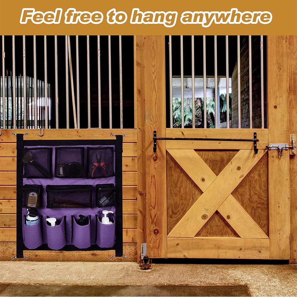 1 х Фиолетовая сумка для груминга прицепа для лошадей Органайзер для прицепа для лошадей + Ручки и винты