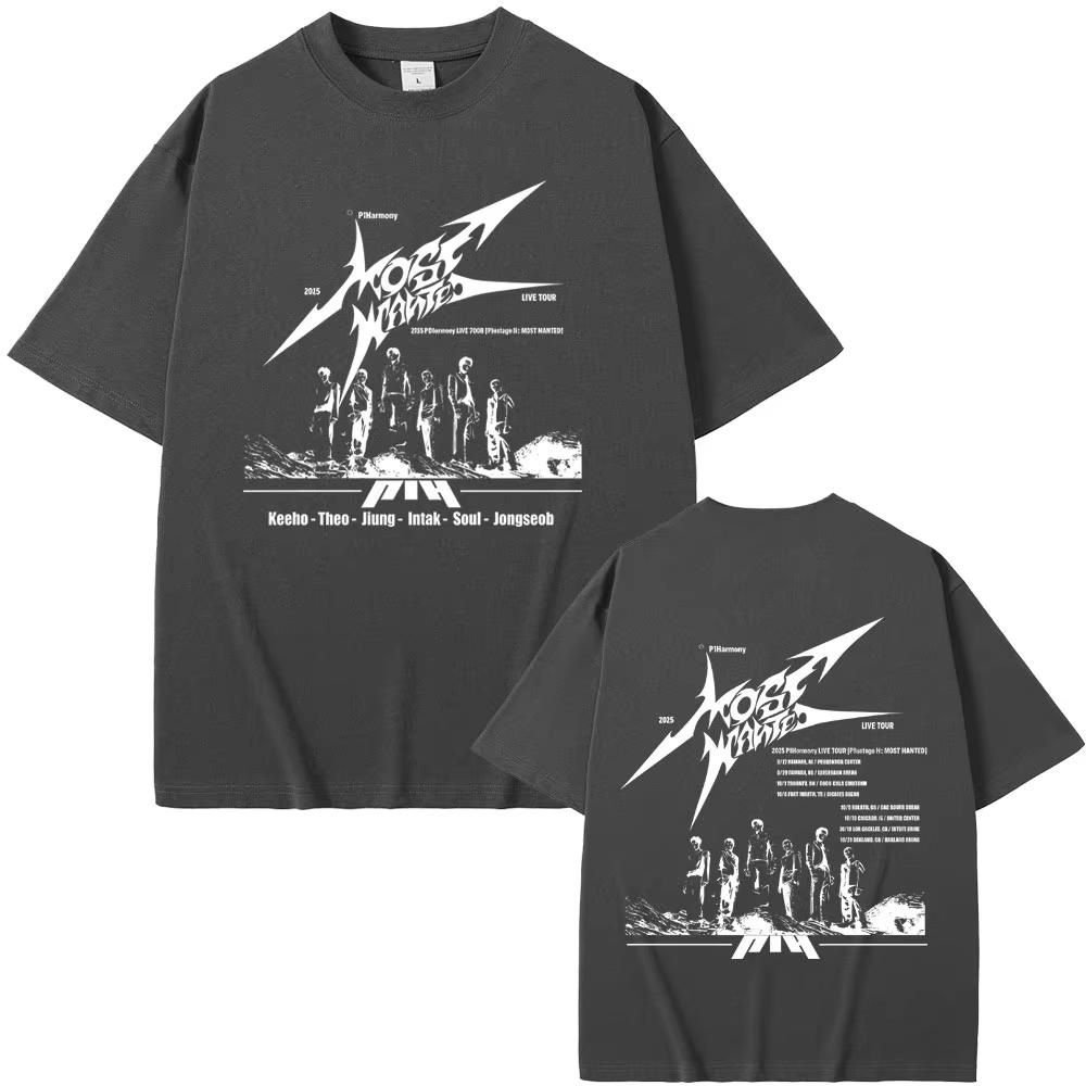 P1Harmony Live Tour 2026 Summer New Hotseling Mens Womens Korean Kpop Casual Cotton Tshirt Street Wear Fan Gift