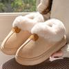 Сумка на каблуке Хлопковая обувь для женщин Осенью и зимой, Теплый дом, Толстоподошвенные плюшевые хлопковые тапочки для женщин Ношение сноубутсов