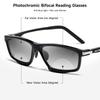 Фотохромные бифокальные очки для чтения Мужские Женские Анти-синий свет Многофункциональные очки для чтения Алюминиево-магниевые спортивные очки