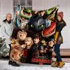 Dragon Theme Printed Blanket Perfect For Couch Bed Travel Outdoor Use Machine Washable Cozy Durable