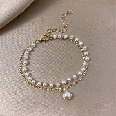 Classic Fashion Butterfly Pearl Pendant Bracelet For Women Exquisite Lucky Cuff Bracelet Anniversary Gift Luxury Jewelry New