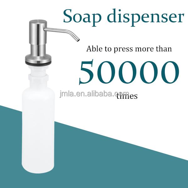 Stainless Steel Sink Hand Soap Dispenser 500ml PE Bottle Pump Foam Modern Design Custom Finish