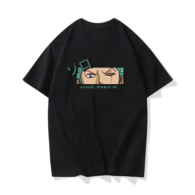 Japanese Anime One Piece Cotton TShirt Luffy Zoro Nami Graphic Summer Short Sleeve Unisex