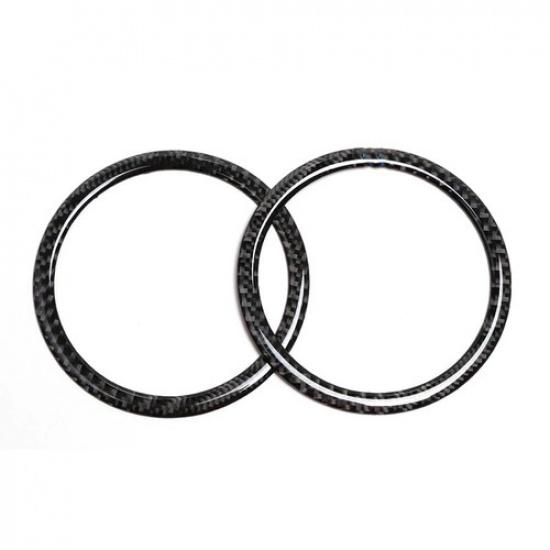 2pcs/set High quality Carbon Fiber Car Door Speaker Circle cover For BMW E90 E84