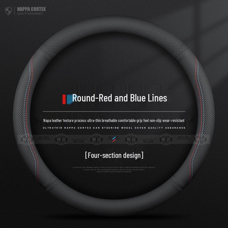 Lincoln MKX Premium Steering Wheel Cover 2009-2018, Four-Wheel Drive, Easy Install, No Hand-Sewing Needed.