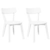 VidaXL Dining Chairs 2 Pcs White Solid Rubber Wood, Dining Chair, Chair, Living Room Chair, Dining Chairs, Chair 4102433