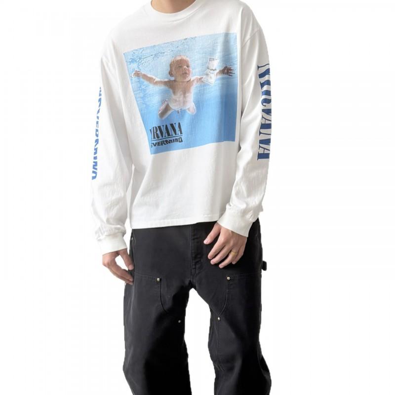 Nirvana Nevermind Street Style Loose Long Sleeve T-Shirt Teens