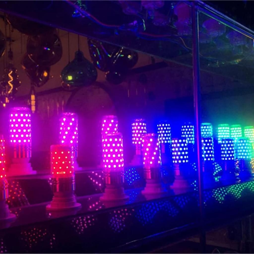 E27 Led Colorful Corn Bulb No Flash 220v Light 7colors Lamp 270 Degree Beam Angle 12w 2835 SMD Lampada Night Bulbs Energy-saving