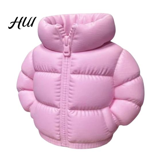 Durable Pen Cup Rainbow Down Coat Holder, 3D Printed Puffer Jacket Holder Desk Organizer, Creative Storage for Stationery And Brushes Student
