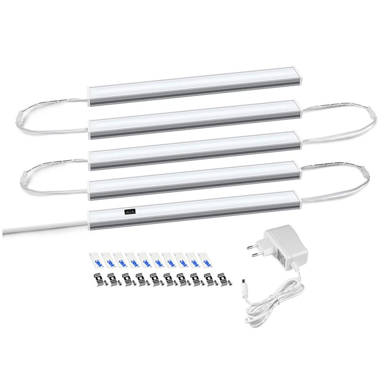 5 шт. умный светодиодный кухонный светильник с последовательным подключением, светодиодные барные светильники, ручная ночная лампа, шкаф, шкаф, спальные комнаты, датчик движения, освещение с вилкой европейского стандарта