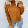 Vintage Fashion Elegant Casual Autumn and Winter Tops Solid Color Twist Long-sleeved Women's Sweater Outerwear