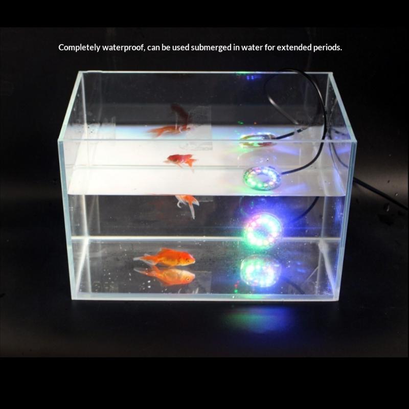 Многоцветная USB светодиодная аквариумная лампа, водонепроницаемая, погружная, круглая лампа для аквариума, бассейна
