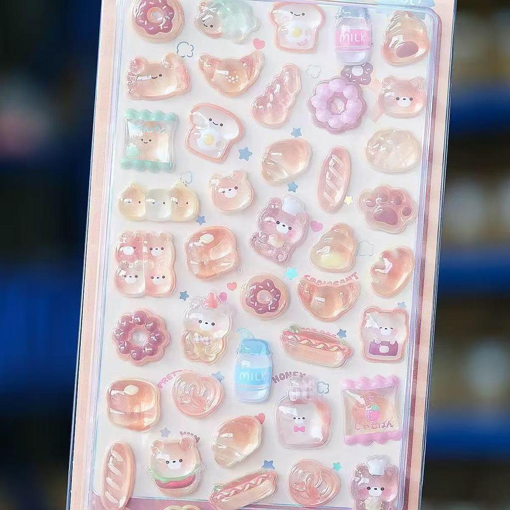 3D милые мультяшные рельефные наклейки второго поколения для детей