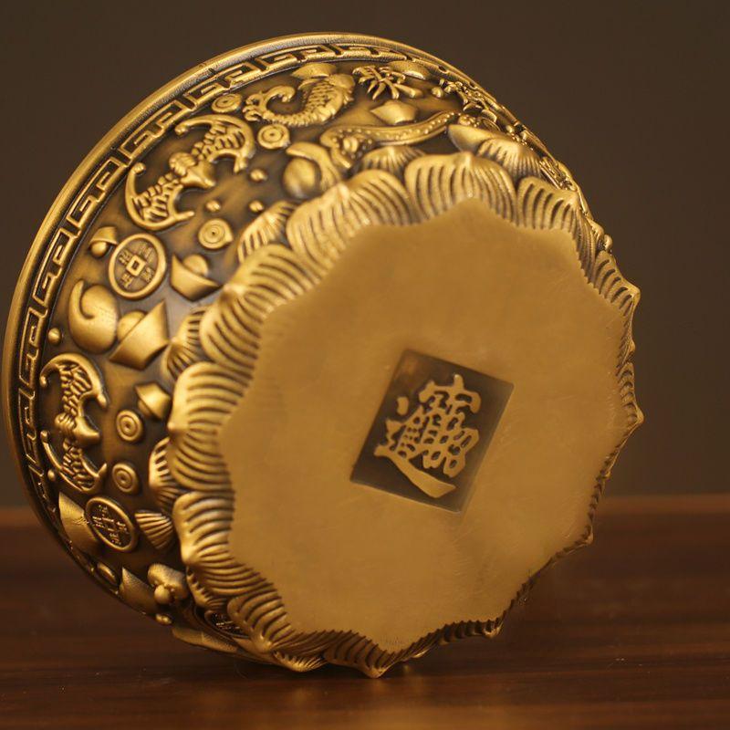Fengshui Чистая медная чаша сокровищ для сбора богатства Fengshui Привлечение богатства для домашнего использования Shen Wansan Украшение гостиной