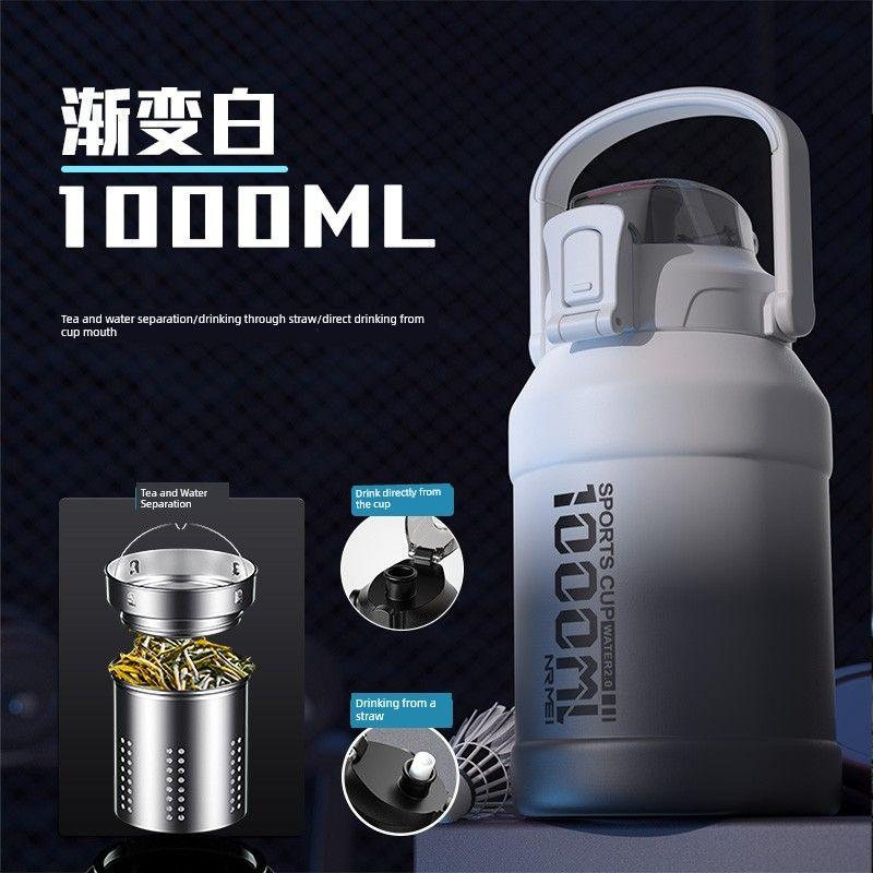 German Quality 316 Large-Capacity Thermos Cup, Outdoor Portable Sports Water Bottle, Ice-Cold Water Cup, Cold-Keeping Cup, Ton-Ton Bucket