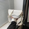 Модная сумка через плечо с двойными ремнями, повседневная однотонная сумка из искусственной кожи, универсальные сумки через плечо для женщин, седельная сумка