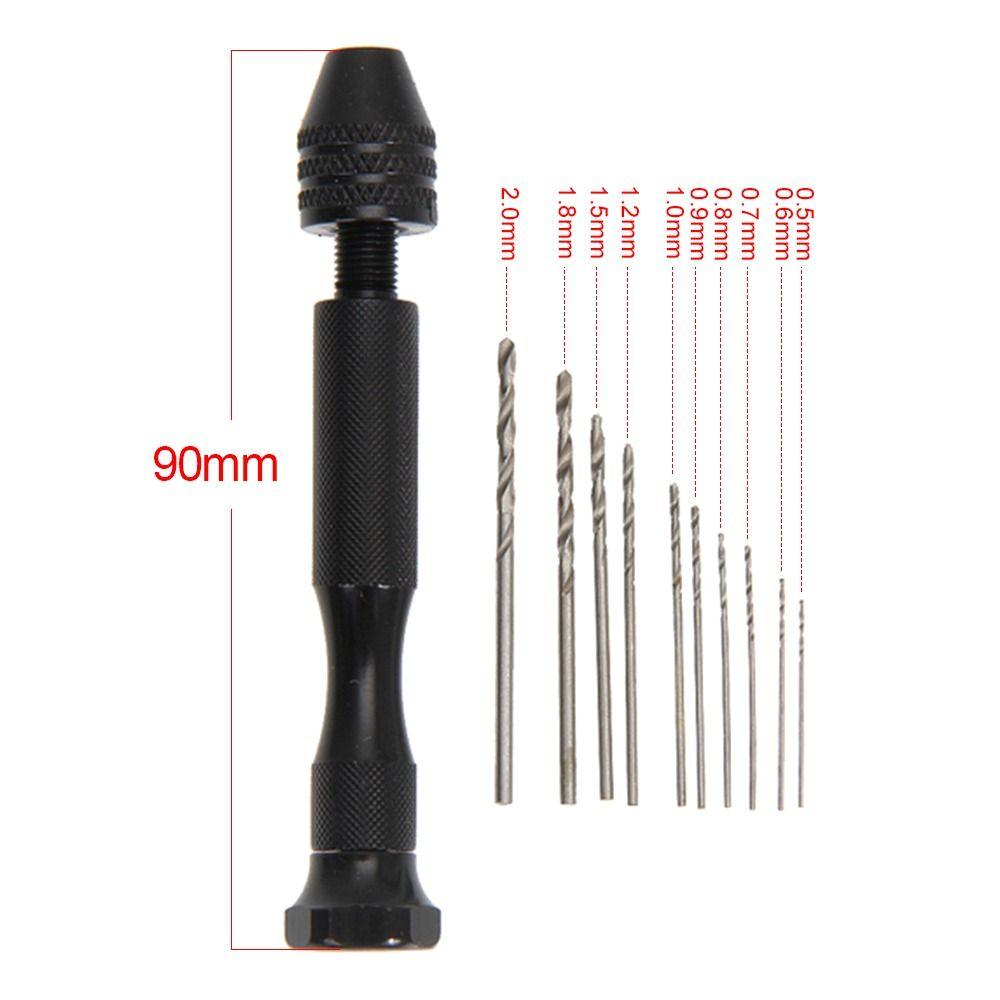 Micro Rotary Tools Woodworking Drilling With Keyless Chuck Aluminum Hand Drill Manual Hand Drill