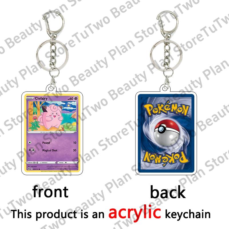 Anime Cartoon Venusaur Bulbasaur Charizard Mewtwo Pocket Monsters Acrylic Keychain Accessories Pendant Key Ring Charm Gifts Toys