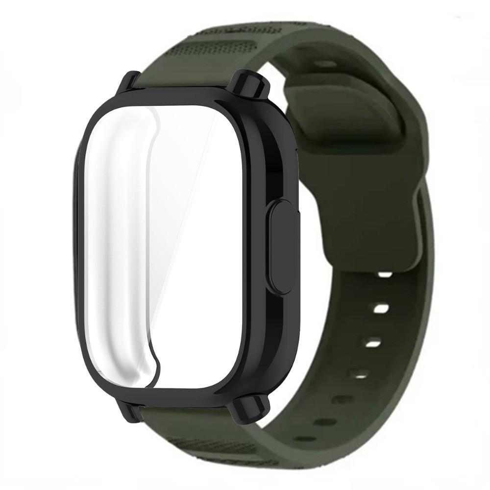 Дышащий силиконовый ремешок+ТПУ защитная пленка для экрана для Redmi Watch 5 Active Band Мягкий чехол для Redmi Watch 5 Lite Спортивный ремешок Correa