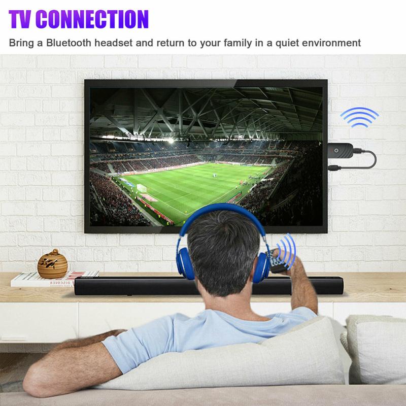 Беспроводной USB-совместимый с Bluetooth 5.0 аудиоприемник-передатчик 2-в-1 автомобильный Bluetooth-совместимый