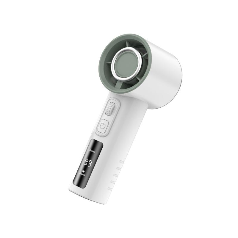 Portable USB Rechargeable Handheld Fan with 100 Speeds, Digital Display, Strong Wind, Brushless Motor