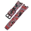 Replacement Silicone Band for Casio Easy To 17 Color Camouflage Red [Faygtni] GST-S110 / GST-S100G / GST-W110 / GST-W100G / GST-S210B, Soft,