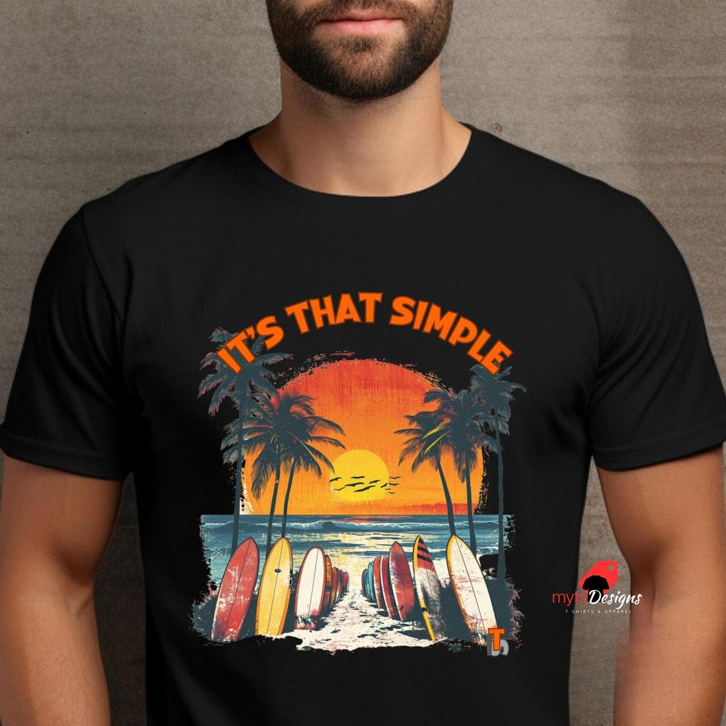 Surf T-shirt: Beach Sunset Graphic Tee