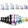 6Pcs/set Chess Chess Chess Mold, DIY Crystal Glue Mold Three-dimensional Mold, Chessboard Silicone Mold Setting Table