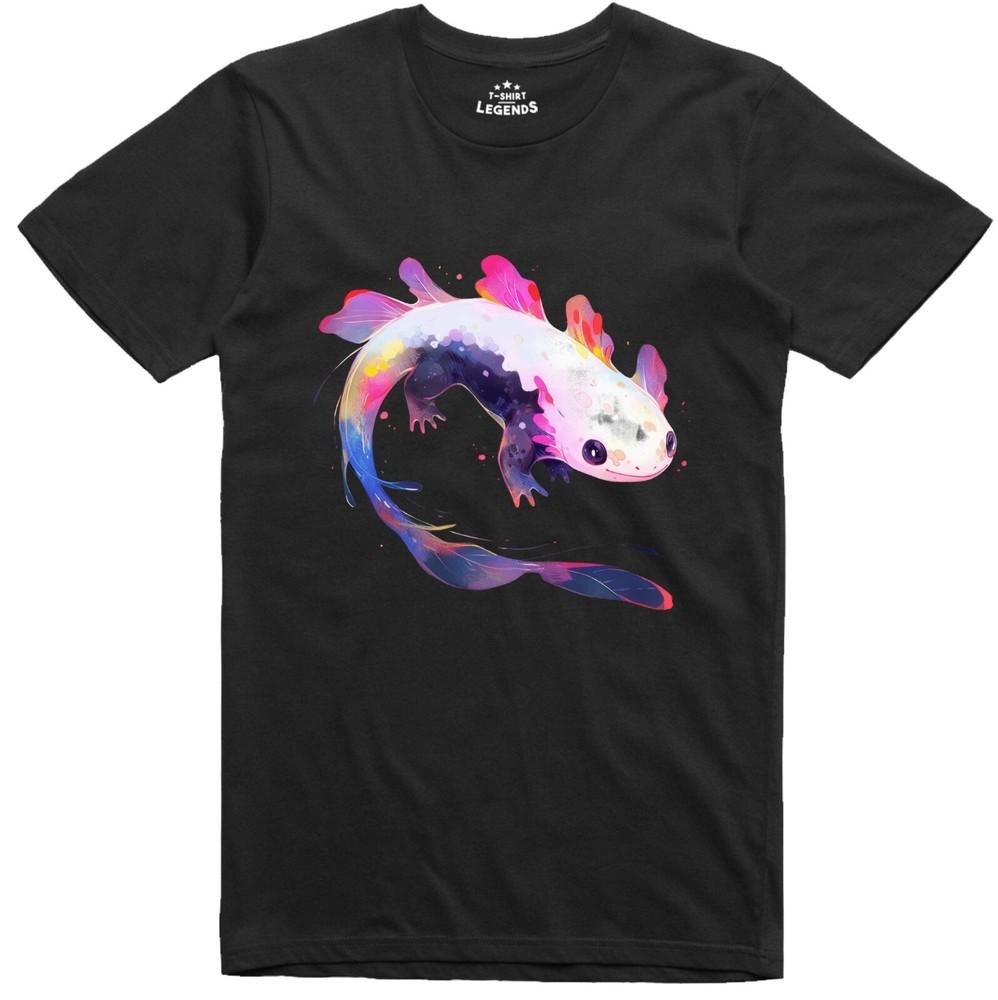 T Shirt Mens Colurful Axolotl Nature Regular Fit Top