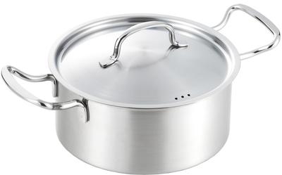 Кастрюля Yoshikawa двуручная 20 см 2,9 л с крышкой Совместима с IH и открытым огнем COOK CHEF Tsubame Sanjo Сделано в Японии YJ3696