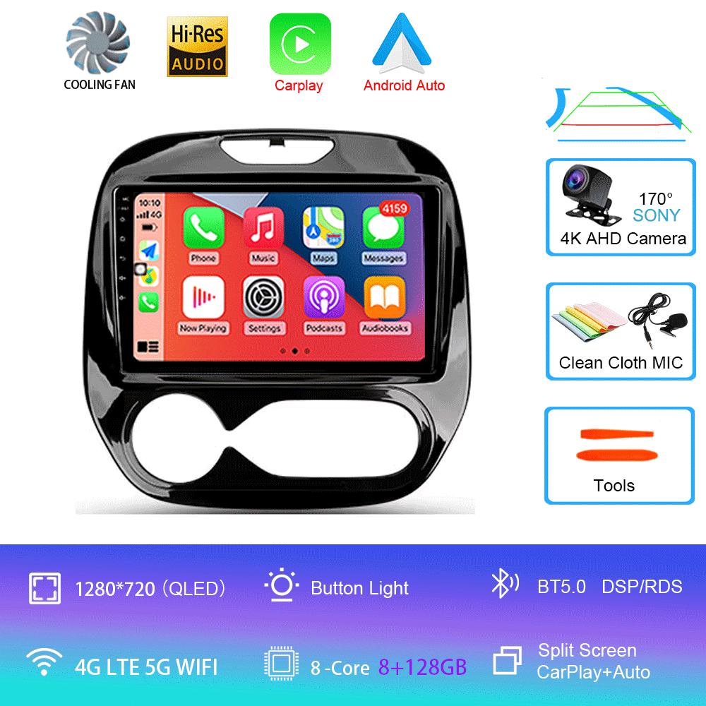 Автомобильное радио Android 14 Carplay для Renault Kaptur Captur 2016 - 2019 Навигация GPS Мультимедийный проигрыватель WiFi+4G Стерео видео Авто BT