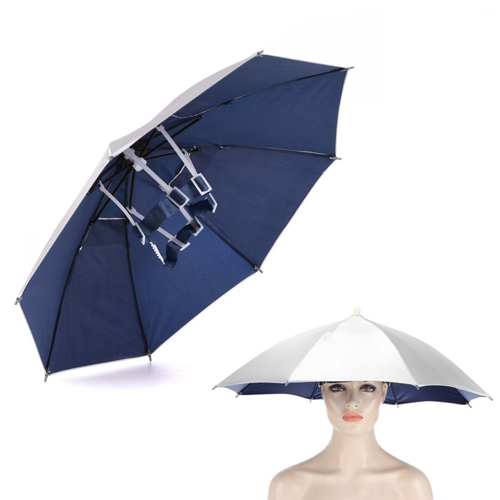 Portable Foldable UV Protection Handsfree Waterproof Umbrellas Fishing Caps Sun Hat Umbrella Cap