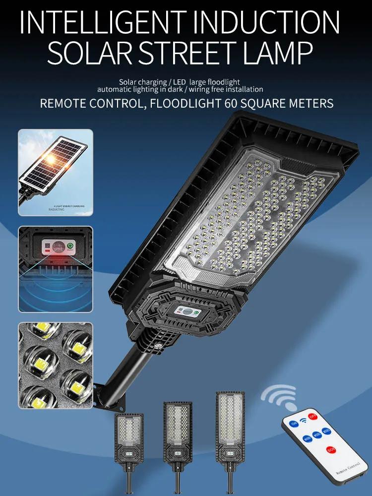 Мощные уличные солнечные фонари, светодиодные садовые лампы, лампы на солнечных панелях, водонепроницаемый датчик движения, уличный фонарь