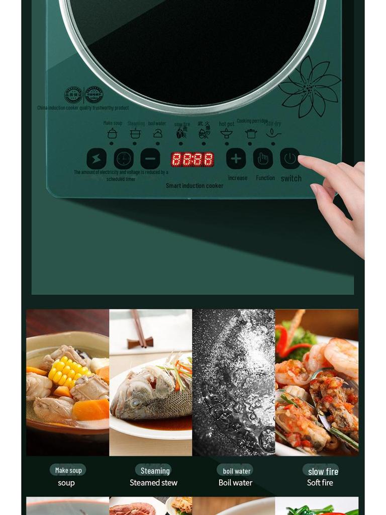 Высокомощная интеллектуальная индукционная плита Xianke с сенсорным управлением и таймером