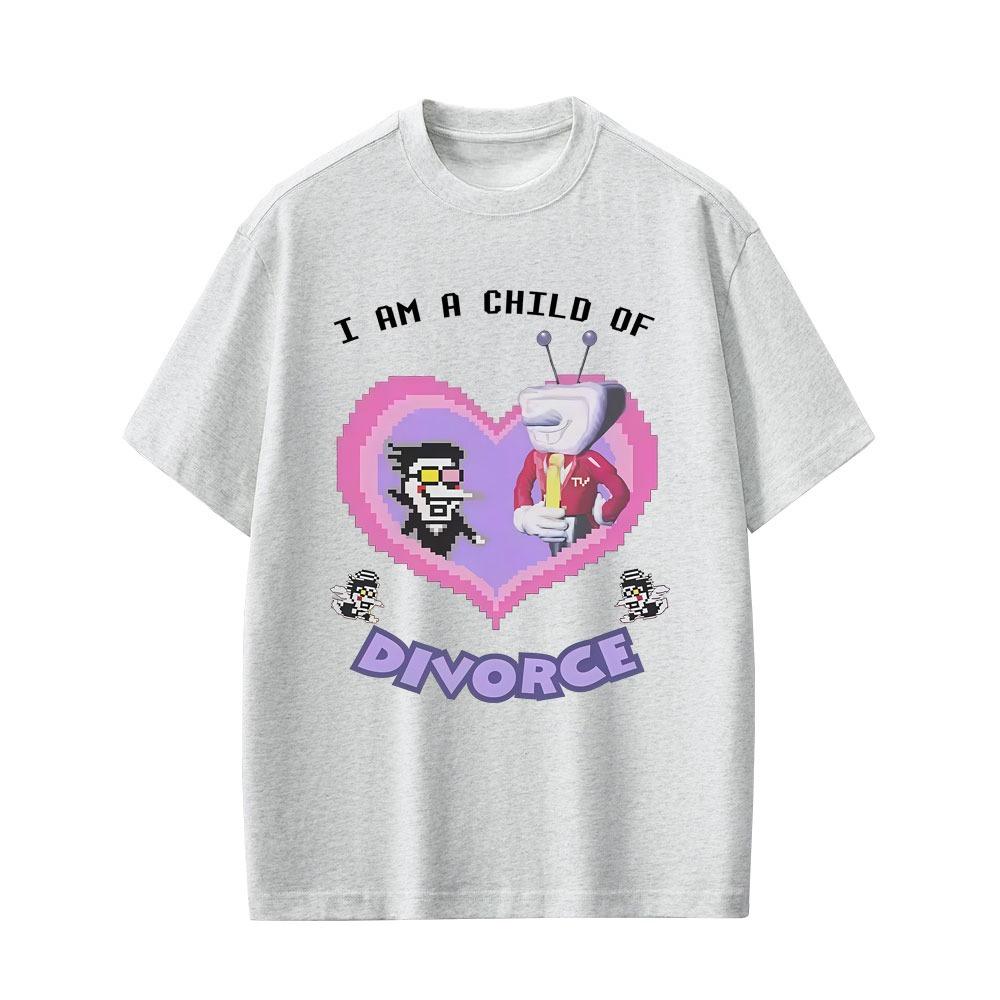 Game Deltarune Spamton and Tenna I Am Child of Divorce Funny Meme Tshirts Men Women Casual Cotton Vintage Shortsleeved Top