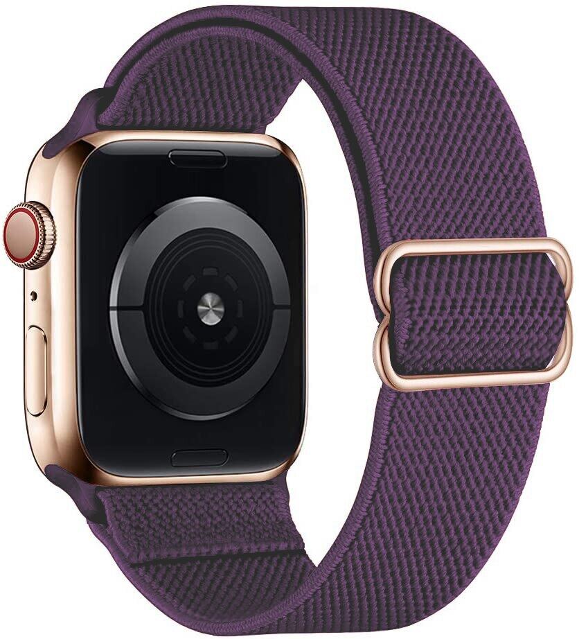 Нейлоновый ремешок для Apple Watch 10 9 8 7 Band 45 мм 41 мм 44 мм 40 мм 46 мм 42 мм Регулируемый эластичный браслет Solo Loop для iWatch Series 8 5 6 se