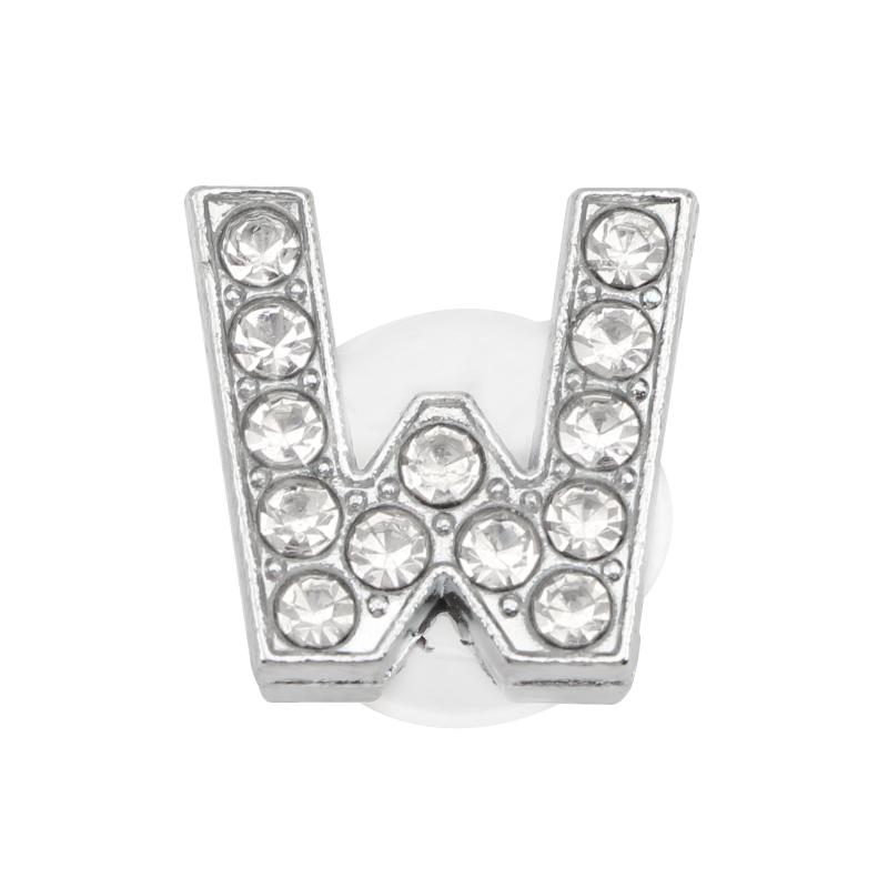 1 шт. Шармы для обуви Блестящие Стразы Буква Кристалл Алфавит Шарм для обуви Украшения Ювелирные изделия Слайдер Браслет Наручные повязки Аксессуар